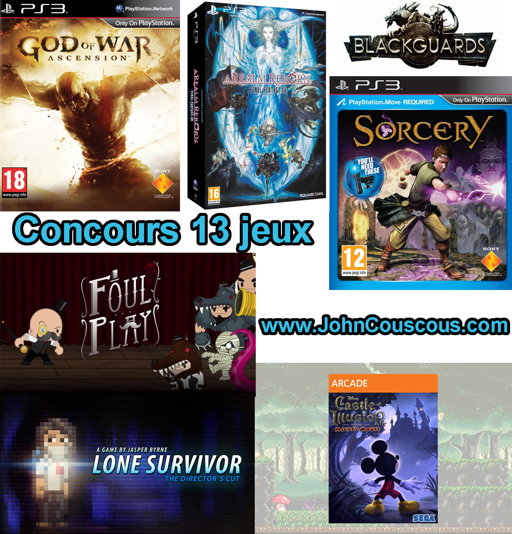 [CONCOURS] 13 jeux video a gagner aujourd'hui !