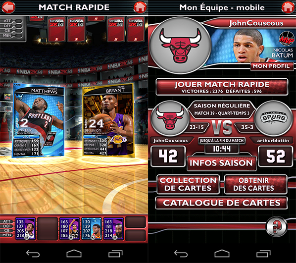 [TEST] MyNBA2K14 sur Smartphone