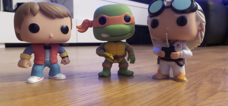 Marty McFly, Emmett Brown, Michelangelo, Turtle van : Les figurines POP!