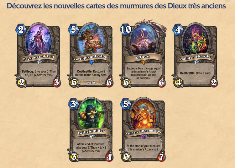 Hearthstone-MurmuesDesDieuxTresAnciens-Cartes