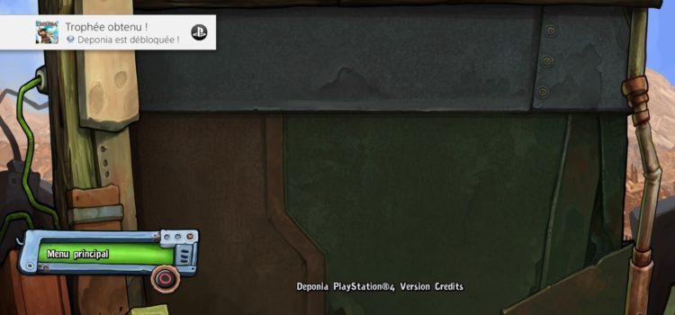 Trophée platine n°152 : Deponia sur PS4