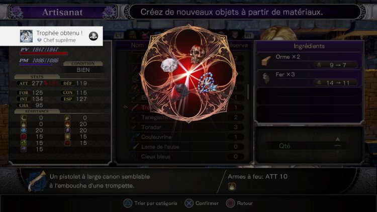 Trophée platine Bloodstained