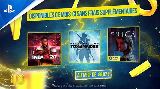 PS Plus Juillet 2020 - Les 10 ans du PS+