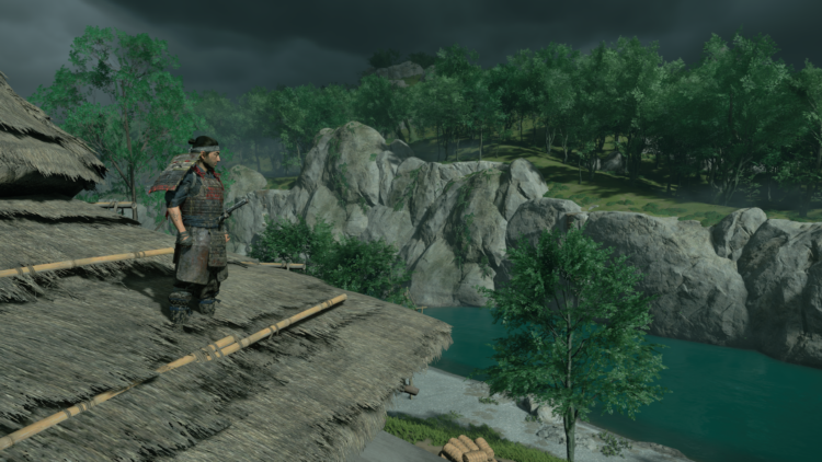 Test Ghost of Tsushima PS4 Pro - Vue depuis un toit