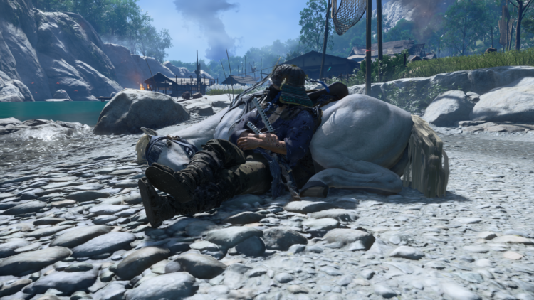 Test Ghost of Tsushima PS4 Pro - Posé sur mon poney