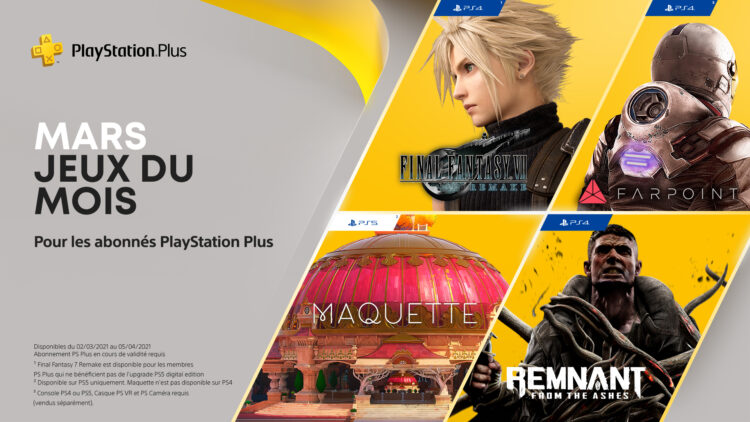 PS Plus Mars 2021