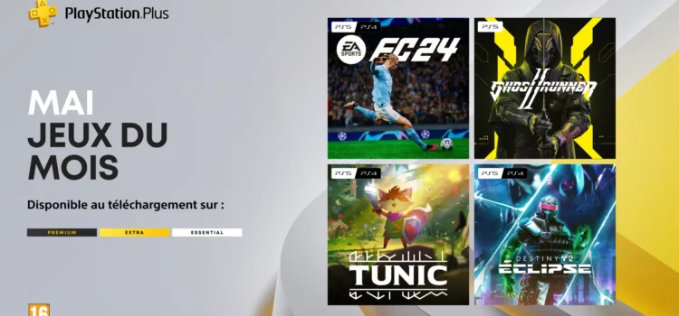 Les jeux PS4 et PS5 offerts pour Mai 2024 (PS Plus)