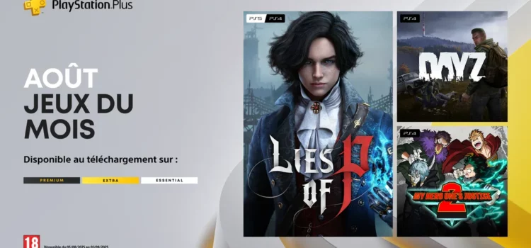 Les jeux PS4 et PS5 offerts pour Aout 2025 (PS Plus)